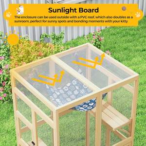 Enclos <span class=keywords><strong>pour</strong></span> <span class=keywords><strong>chat</strong></span> en bois, grand, universel, armoire en bois <span class=keywords><strong>pour</strong></span> <span class=keywords><strong>chat</strong></span> avec accès par fenêtre, villa <span class=keywords><strong>pour</strong></span> <span class=keywords><strong>chat</strong></span> en bois, meubles <span class=keywords><strong>pour</strong></span> <span class=keywords><strong>chat</strong></span> d'intérieur ou d'extérieur - Product Image 4