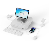 Tablette Android industrielle de vente au détail avec paiement NFC frontal, appareil POS multi-interface, station d'accueil détachable, tablette informatique compatible NFC