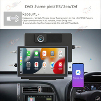 Nouvel autoradio portable 7 pouces avec double Bluetooth stéréo, CarPlay sans fil universel, Android Auto, écran IPS, caméra de recul, lecteur MP3/MP4