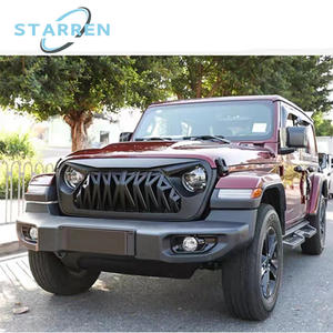Rejilla delantera para Wrangler JL 2018 +, estilo shark fury Megatooth, 4x4, luces Led, parachoques - Product Image 3