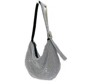 Rhinestone Vai Túi Bling Hobo Túi sáng bóng ly hợp ví túi xách sang trọng lấp lánh buổi tối Túi ly hợp 2023 sang trọng