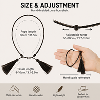 Ceinture en crin de cheval tressée à la main/à la machine, prix d'usine, pour chapeaux de paille Panama, accessoires pour chapeaux de cowboy western, taille ajustable