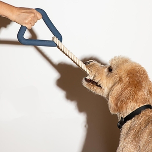 Triangle Tug Dog Toy Vente en gros pour les races moyennes et grandes, jouet en corde, durable pour l'enrichissement des chiens à mâcher moyens - Product Image 1