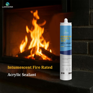 Scellant acrylique ignifuge haute performance, peignable, <span class=keywords><strong>intumescent</strong></span>, FV0, 4 heures, à base d'eau, 600 ml, scellant acrylique ignifuge - Product Image 1