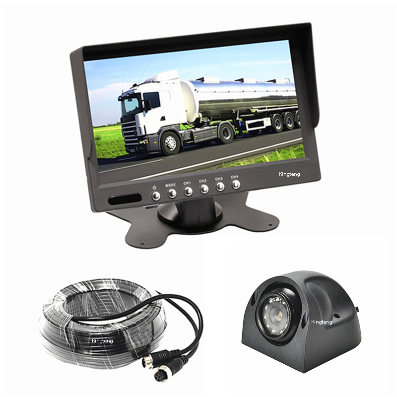 Schermo Auto 7 Pollici TFT LCD HD 1080P Per Retrocamera – Con Telecamera A 170° E 18 LED IR, Impermeabile IP69, Per Camion E Pickup