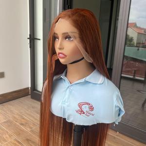 Perruques de cheveux humains vietnamiens bruts en gros os droit teint couleur brune meilleure qualité extensions dentelle Full HD perruque pour les femmes noires - Product Image 2