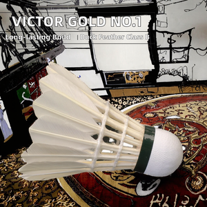 Volant de <span class=keywords><strong>badminton</strong></span> <span class=keywords><strong>Victor</strong></span> Gold No.1 en plumes de canard - Product Image 2