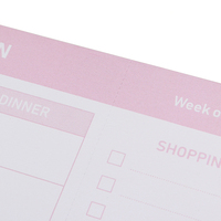Menu hebdomadaire et planificateur de repas à impression personnalisée, bloc-notes
