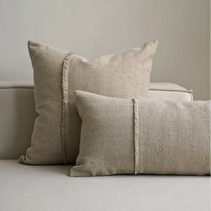Funda de cojín de sofá Jacquard de lino francés, funda de almohada con textura de sarga Wabisabi Interior, decoración para sala de estar, suministros de Hotel - Product Image 1