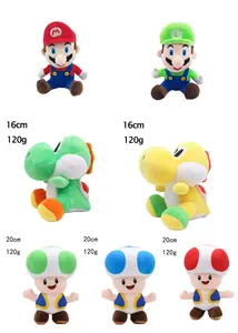Jogo de pelúcia Mario Luigi de 8 polegadas, bonecos de personagem mais vendidos e mais populares, anime de desenho animado, brinquedo de pelúcia para crianças