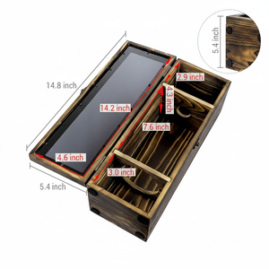 Modern Handmade Customizable Square Wooden Wine Whiskey Gift Box for Crafts - Product Image 1