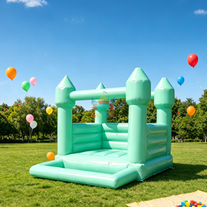 <span class=keywords><strong>Castillo</strong></span> Inflable Comercial de PVC Mini Blanco y Verde, <span class=keywords><strong>Castillo</strong></span> Inflable para Bodas con Piscina de Pelotas para <span class=keywords><strong>Alquiler</strong></span> en Fiestas - Product Image 2