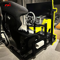 Simulateur profil aluminium volant personnalisé Cockpit simulateur de jeu de conduite superbe Cockpit avec vraie chaise course
