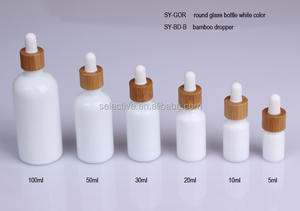 Fondo blanco cuentagotas de bambú botella de vidrio de aceite esencial de Lujo 5ml 10ml 15ml 20ml 30ml 50ml - Product Image 4