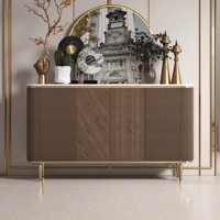 Meuble console décoratif de style américain, luxe léger, moderne et simple, pour salon, entrée ou couloir, avec rangement en bois, servant également de buffet.