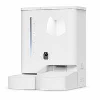 Distributeur automatique de nourriture pour animaux de compagnie avec caméra, surveillance à distance, compartiments intégrés pour eau et nourriture, design à fixation sur fenêtre, Bluetooth/Wi-Fi/4G/5G