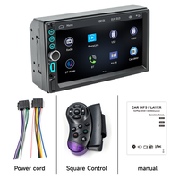 Autoradio 2 DIN 7 pouces avec écran tactile, Bluetooth, Carplay sans fil, Android Auto, radio FM, USB Type-C, lecteur MP5 double DIN