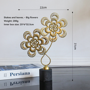 Sang Trọng Sắt Nghệ Thuật Bằng Gỗ Lá Đồ Trang Trí Nhà Phòng Khách Hiên TV Tủ Kim Loại Thủ Công Mỹ Nghệ Trang Trí - Product Image 5