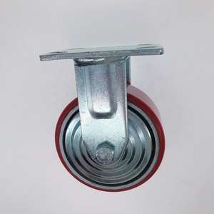 Roulette en polyuréthane PU à noyau en acier de fonte de 5 pouces 125mm de <span class=keywords><strong>style</strong></span> coréen robuste 300kgs <span class=keywords><strong>roulettes</strong></span> fixes plates - Product Image 3