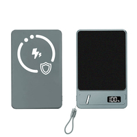 Faltbarer Kickstand Magnetische Kabellose Powerbank 5000mAh 22,5W Kabelgebunden 15W Kabellos 2-in-1 Lanyard-Kabel Metall Tragbare Powerbank