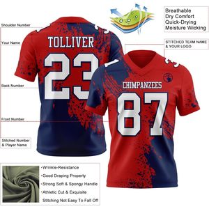 Maillot de football personnalisé unisexe pour adulte, col en V, sublimé, anti-humidité, uniforme d'équipe, maillot d'entraînement - Product Image 2