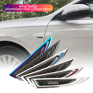Voiture universelle en alliage d'aluminium + insigne d'aile en fibre de carbone emblème/autocollant néo-chrome é<span class=keywords><strong>vent</strong></span> latéral - Product Image 6