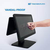 Écran tactile capacitif de 15.6 pouces windows i3 i5 i7 système de point de vente au détail tout en un moniteur de pc de point de vente pour les entreprises