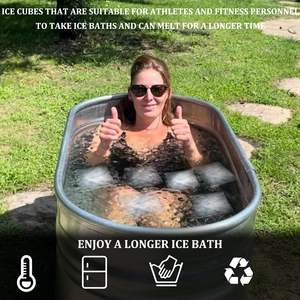 Molde de Hielo Extra Grande YCS Más Vendido, Bandeja Grande Reutilizable de Silicona con Tapa, Enfriador de Baño de Hielo de Tamaño Personalizado - Product Image 6