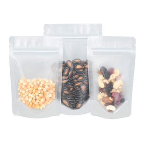 Sachets refermables mats transparents, résistants à l'humidité, avec fermeture éclair et thermoscellables, pour le stockage de chewing-gum, aliments pour animaux, croustilles et pizzas - Product Image 1