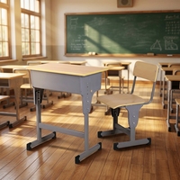 Ensemble bureau et chaise réglables en hauteur pour étudiants, mobilier scolaire pour salle de classe