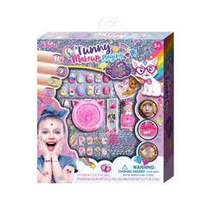 kid lip gloss make up set toys girls scented nail polish gift set Kids cosmetic nail arts make up set
