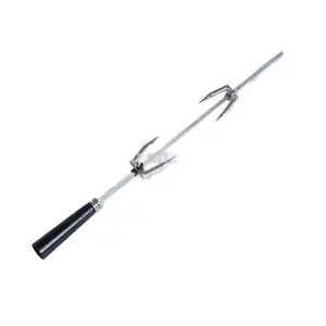 Inox-asador de barbacoa de acero inoxidable 304, Motor rotativo CE, batería para asar