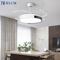 Ventilateur de plafond LED moderne avec télécommande, 3 changements de couleur, éclairage pour la maison et le bureau