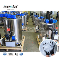 Évaporateur à glace en paillettes industriel ICETSA nouvelle technologie 5 tonnes, tambour à glace en acier inoxydable pour machine à glace
