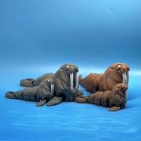 Figura de acción articulada de foca de juguete impresa en 3D, modelo de animal marino, simulación de mascota linda, pequeño adorno de escritorio
