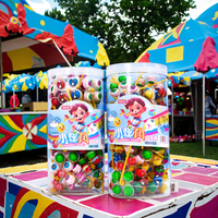 Halal gecertificeerde 3D exploderende gummy snoepjes, aanpasbare fruitvormen, meerkleurig, best verkochte product, lage prijs, balvormig ontwerp
