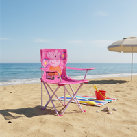 Chaise de camping et de plage pour enfants, moderne, portable, pliable, confortable, écologique, en tissu Oxford, imprimé petits animaux, légère