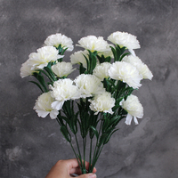 Bouquet de carnations et lilas en soie artificielle, style européen, petite décoration extérieure pour la maison, KNX-250, vente en gros