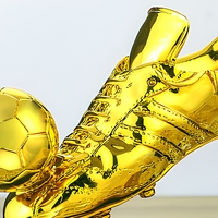 Trofi Sepatu Emas Sepak Bola yang Dapat Disesuaikan, Tersedia, Pengiriman 24 Jam, Teks Terukir, Hadiah Pemenang Pertandingan Sepak Bola
