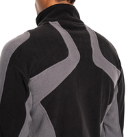 Veste polaire double face personnalisée pour homme, avec blocs de couleur, fermeture éclair intégrale, col montant, patchwork, coupe-vent, pour sports de plein air