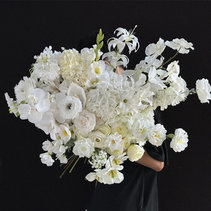 Flores Artificiales de Seda Blanca <span class=keywords><strong>para</strong></span> Bodas, Salones de Boda, Hoteles, Decoración de Techo y de Suelo - Product Image 2