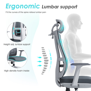 <span class=keywords><strong>Sedia</strong></span> da <span class=keywords><strong>Ufficio</strong></span> Girevole <span class=keywords><strong>Ergonomica</strong></span> con Supporto Lombare Regolabile e Schienale in Rete, Vendita all'Ingrosso dal Guangdong - Product Image 4