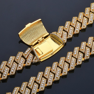 Hot Selling Heavy Chunky <b>Iced</b> <b>Out</b> Moissanite Cuban Link <b>Chain</b> 925 Silver Hip Hop Custom Miami Necklace VVS1 GRA Tester Pass - Product Image 3