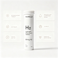 Comprimés effervescents d'hydrogène H2 à marque privée OEM ODM Antioxydant Hydratation Cellulaire Bien-être Végétalien 80mg 60 comprimés Fabricant