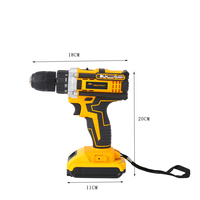 Taladro Inalámbrico de Alta Calidad de 10 mm con Motor de Escobillas y Batería de Iones de Litio de Velocidad Variable, Kit de Herramientas Compatible con OEM para Bricolaje