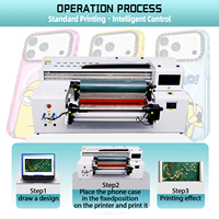 Imprimante UV DTF 9060 avec intégration rouleau-plat, 4 têtes d'impression (DX7), largeur 60 cm, pour impression de films souples/autocollants (Flex/Egg Media)