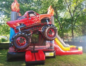 Château gonflable pour enfants Monster Truck Combo, parc d'attractions, château gonflable avec toboggan et <span class=keywords><strong>piscine</strong></span> - Product Image 3