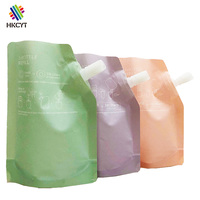 Pochette à bec verseur rechargeable et recyclable avec logo personnalisé pour savon liquide, huile corporelle, lotion, crème pour les mains, emballage de produits de soin de la peau