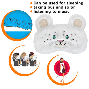 V109 all'ingrosso <span class=keywords><strong>simpatica</strong></span> tigre morbida soffice peluche benda <span class=keywords><strong>divertente</strong></span> novità maschera per dormire copri occhi per bambini maschera per dormire semplice maschera per dormire - Product Image 5