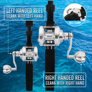 Рыболовная катушка Topline Max Drag, рыболовная катушка для ловли в соленой воде, металлическая обычная, с медленным шагом, 30 кг - Product Image 3